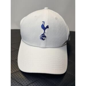 Tottenham Hotspur Hat Cap Strap Back Mens One Size White Soccer New Era 9FORTY